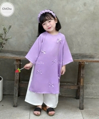 SET ÁO DÀI TÍM MÔNG MƠ CHO BÉ GÁI
