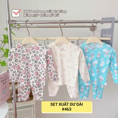 Lynhkids _SET 3 BỘ XUẤT DƯ DÀI TAY BÉ GÁI SIÊU XINH