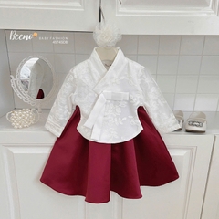 BEEMO_SET HANBOK TAFTA ĐẲNG CẤP, PHỐI REN HOA TINH TẾ CHO BÉ GÁI