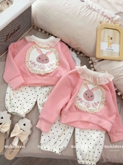 BỘ NỈ 2 DA QUẦN BI CHO BÉ GÁI