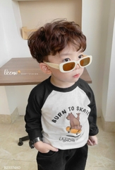 BEEMO_ÁO DÀI TAY RAGLAN IN HÌNH GẤU BÉ TRAI
