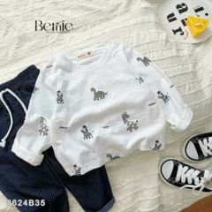 BERNIE_BỘ ÁO COTTON XƯỚC IN TRÀN QUẦN GIẢ BÒ – THỜI TRANG VÀ PHONG CÁCH CHO BÉ TRAI