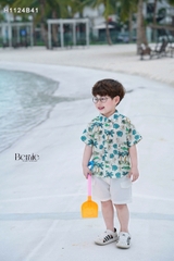 BERNIE_BỘ ĐŨI ĐI BIỂN HOẠ TIẾT CHIM HẠC CHO BÉ TRAI