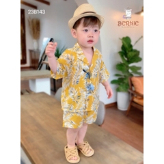 BERNIE_BỘ SƠ MI ĐŨI MỀM ĐI BIỂN CHO BÉ TRAI