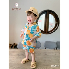 BERNIE_BỘ SƠ MI ĐŨI MỀM ĐI BIỂN CHO BÉ TRAI