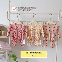 COMBO 3 BỘ TĂM BABYDOLL CÁNH TIÊN BÉ GÁI