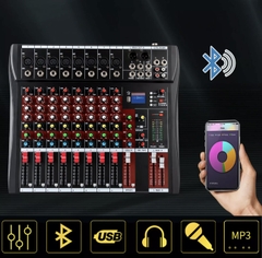 Mixer Pro 8 Channel Bluetooth Studio Audio Hàng Xuất USA