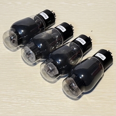 Bóng Đèn Sylvania 6L6G. 4 Rare 6L6G Sylvania Tube Black Plate Gray Glass