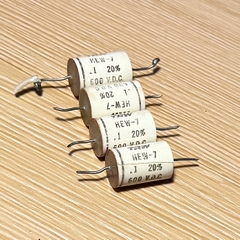 Tụ Điện TRW 0.1uf 600VDC +_ 20% Cổ Điển 1966 sản xuất Mỹ