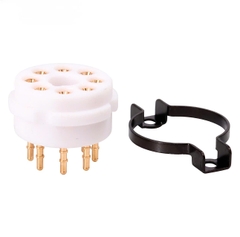 Đế Đèn 8pin Dành Cho 6SN7 6V6 5U4 GZ37 EL34 6550 KT88 6L6 Chân Vàng Cao Cấp