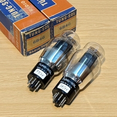 Matche Pair Tung-Sol 6B4G Tube Hanging Black Plate Foil Getter Tested 100%