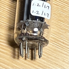 Bóng Đèn 12AX7. Tube 12AX7 / ECC83 Amperex Tấm dài 17mm ( D Foil getter ) Code ∆8K Test 100% AVO Mk4