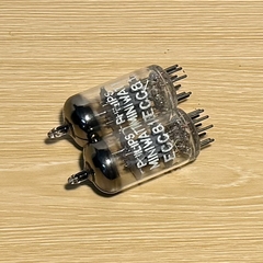 2Pcs Philips Miniwatt ECC81 / 12AT7 Foil D getter Code TK2 ∆0B Tested 90% TV7