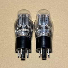 2Pc Vissaux L63 6J5G Grey Glass Foil Getter Vacuum Tube Valve Made in France