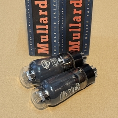 2x Vintage Mullard EL37 KT66 Tray Getter Vacuum Tubes Black Base New In Box