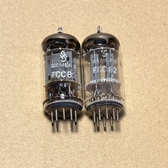 2pc Siemens ECC82 12AU7 Long Plate vacuum tube test strong