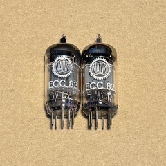 2x Valvo ECC82 12AU7 Halo Getter Vacuum Tubes
