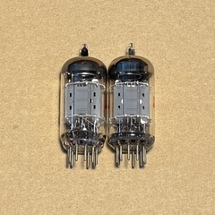 2x Valvo ECC82 12AU7 Halo Getter Vacuum Tubes