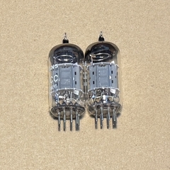 2x ECC82 12AU7 Siemens Germany Type O Getter Medium Plate 15mm Tested