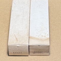 2x Mullard ECC33 Grey Glass Valve Tubes 1958 Eq B65 6SN7GT (Code 5k2 B7J3)