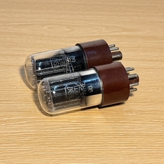 Fivre 6SN7GT Black Plate Brown Base Valve Tube Eq B65 CV181 ECC32