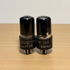 VT231 Ken-Rad 6SN7GT Black Base Valve Tube Test Strong