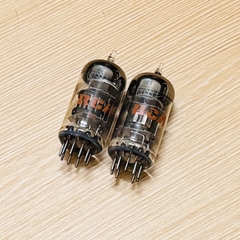 2x Vintage RCA 7199 Black Plate Vacuum Tube
