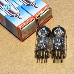 Bóng Đèn E188CC Telefunken. Matched Pair Telefunken E188CC E88CC Gold Pin Nos Nib