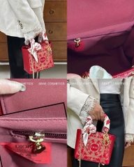 Túi DIOR custom hoạ tiết Holiday Limited dáng Lady size 25cm fullbox túi giấy hãng