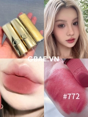 Son DIOR Rouge Nắp Hít Vỏ Vàng Velet Lipstick New Limited 2024