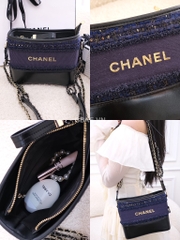 Túi Gift Custom Dạ Tweed CHANEL Limited Đủ Hộp & Túi Giấy Chanel Hoa Trà RB