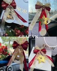 Móc Treo Nơ Kèm Charm Gift DIOR Chính Hãng - Fullbox Kèm Túi Giấy