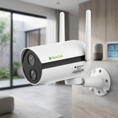 Camera IoT Wifi thông minh ISACHI SC-B1 2MP 1080P, xoay trái phải, đàm thoại 2 chiều, hồng ngoại 10m