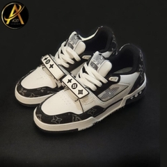 Giày LV Xanh Đen Trainer Black White,GIÀY LV TRAINER WHITE BLACK QUAI DÁN,LV Đen Trắng Siêu Phẩm Hot Trend Cao Cấp 2023