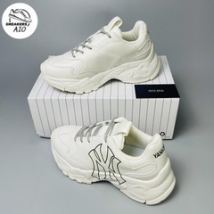 Giày thể thao Sneaker MLB Big Ball Chunky New York Yankees White,Giày MLB NY chữ vàng hack chiều cao 5cm hàng 1-1