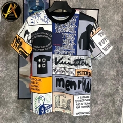 Áo thun - Louis Vuitton - LV Crew Neck Unisex Blended Fabrics new2024