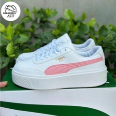 [AIO sneaker] GIÀY PUMA OSLO TRẮNG HỒNG ĐỘN ĐẾ, giày puma oslo maja - white pink - puma trắng hồng đế cao nữ