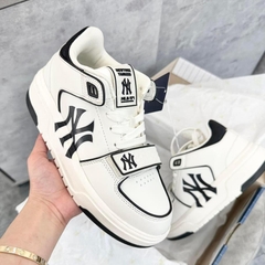 Giày thể thao nam nữ đế độn MLB chunky dán, Giày MLB Chunky quai dán Liner Mid Basic New York Yankees Hàng Mới Hot 2023