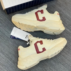 Giày Thể Thao Nữ Tăng Chiều Cao 7cm MLB Chunky A Cleveland Guardians,MLB Độn Đế Chữ C Độn Đế mlb chunky độn đế chữ c