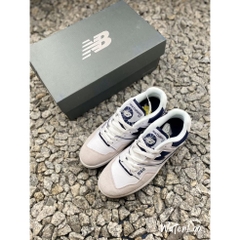 Giày Thể Thao Nam Nữ NB 550 'White Navy' - NB550 NB 550 Màu Trắng Xanh Tím Than, NB 550 ‘White Navy’ BB550WA1
