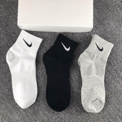 [ Xưởng Giày AIO ]  Tất, Vớ _Nike Nam Nữ Cổ Ngắn, Trung, Dài Vải Dệt Kim Cao Cấp 03 Màu