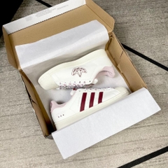 [AIO sneaker]Giày thể thao Adidas Originals Superstar White Red_ Giày Sneaker Das Sò trắng 3 sọc đỏ hót hồng phấn