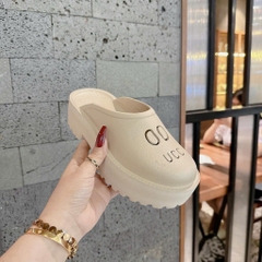 Dép sục nữ chất cao su xốp mềm nhẹ cao 5P Dép bánh mì đế độn thời trang kiểu dáng Trendy bản cao cấp