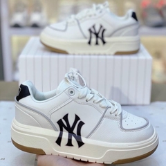 Giày sneaker chunky liner trắng viền xám