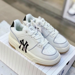 Giày sneaker chunky liner trắng viền xám