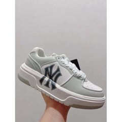 Giày thể thao MLB Chunky Liner New York Yankees White Black Gray, Giày Sneaker Trắng Đen Xám Full Box Bill