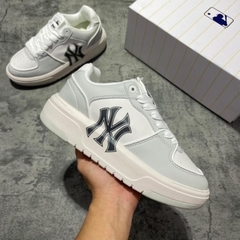 Giày thể thao MLB Chunky Liner New York Yankees White Black Gray, Giày Sneaker Trắng Đen Xám Full Box Bill
