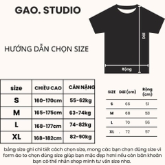 💝BASIC💝 Áo Phông Nam Cotton Regular Gao Studio G08 Co Giãn Trẻ Trung Nam Tính