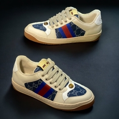 Giày Thể Thao Gu.cci Sơn Tùng Denim Gót Trắng Bản SC, Gucci Sơn Tùng Denim Xanh Navy Bản SC Đẹp Nhất Thị Trường Full Box