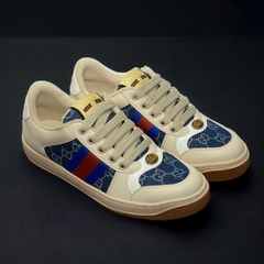 Giày Thể Thao Gu.cci Sơn Tùng Denim Gót Trắng Bản SC, Gucci Sơn Tùng Denim Xanh Navy Bản SC Đẹp Nhất Thị Trường Full Box